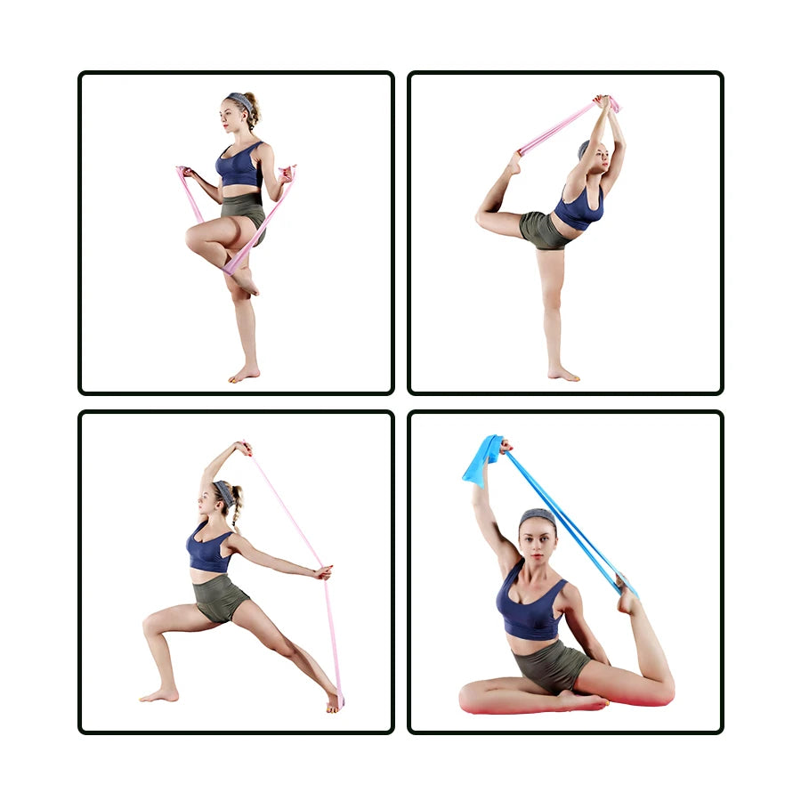 Long Training Stretch Bands Yoga Pilates Resistance Band for Physical Lower Body home Strength Elastic Exercise Bands