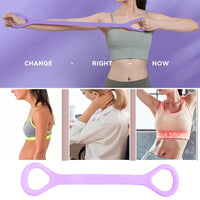 8 Fitness Workout Resistance Band Arm Back Shoulder Exercise Elastic Training Band Yoga Pilates Physical Therapy Equipment