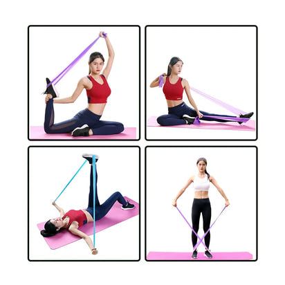 Long Training Stretch Bands Yoga Pilates Resistance Band for Physical Lower Body home Strength Elastic Exercise Bands