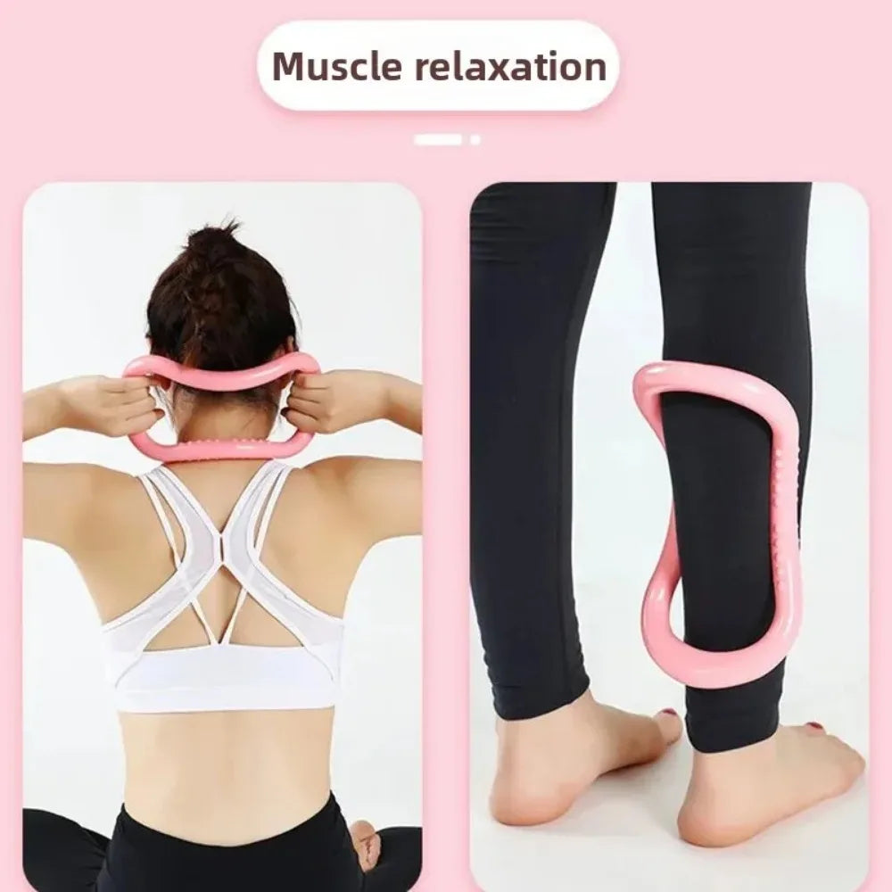 Yoga Circle Pilates Stretch Ring Home Women Fitness Equipment Fascia Massage Body Workout Exercise Resistance Support Tool