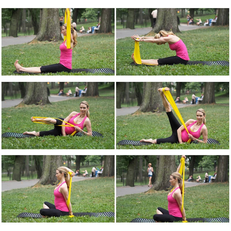 Long Training Stretch Bands Yoga Pilates Resistance Band for Physical Lower Body home Strength Elastic Exercise Bands