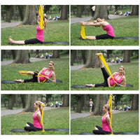 Long Training Stretch Bands Yoga Pilates Resistance Band for Physical Lower Body home Strength Elastic Exercise Bands