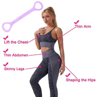 8 Fitness Workout Resistance Band Arm Back Shoulder Exercise Elastic Training Band Yoga Pilates Physical Therapy Equipment