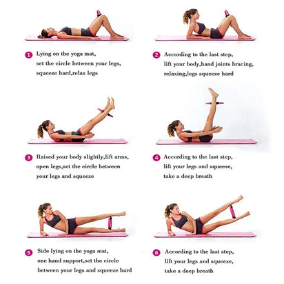 Yoga Fitness Ring Pilates Ring Women Girl Exercise Home Resistance Elasticity Yoga Gym Workout Pilates Circle Yoga Circle  ﻿