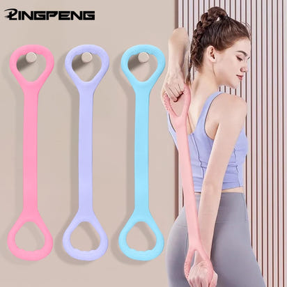 8 Fitness Workout Resistance Band Arm Back Shoulder Exercise Elastic Training Band Yoga Pilates Physical Therapy Equipment
