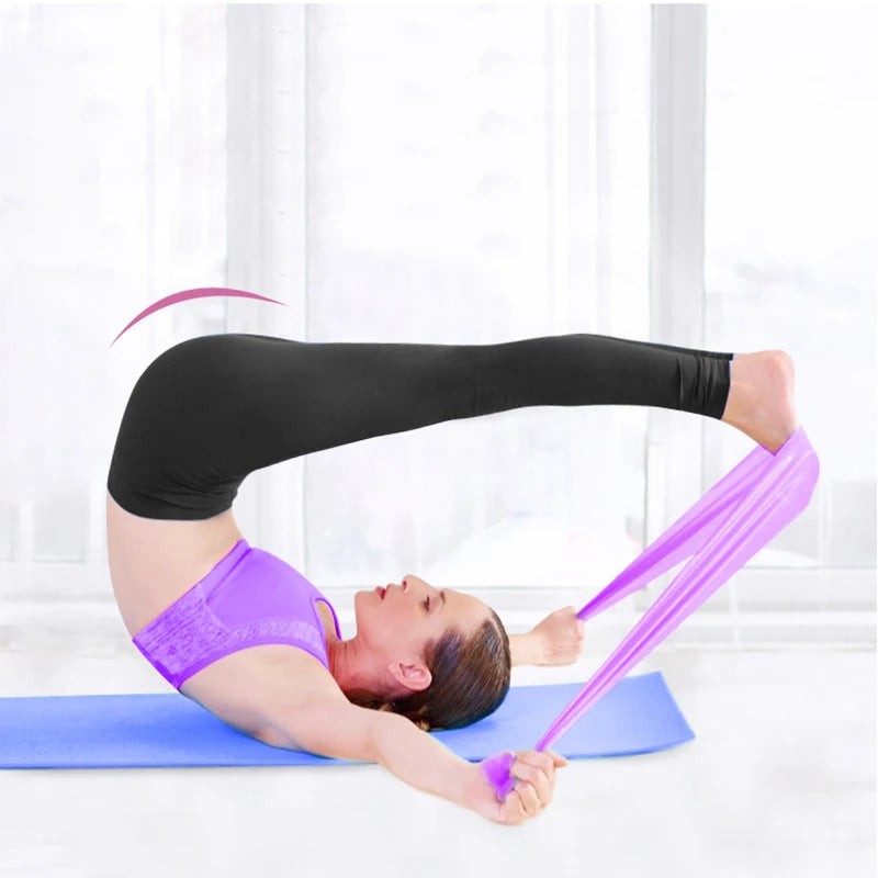 Long Training Stretch Bands Yoga Pilates Resistance Band for Physical Lower Body home Strength Elastic Exercise Bands